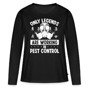 Pest Control Technician Only Legend Animal Control - Frauen Premium Bio Langarmshirt - Schwarz - Vorne - Julia (174cm)