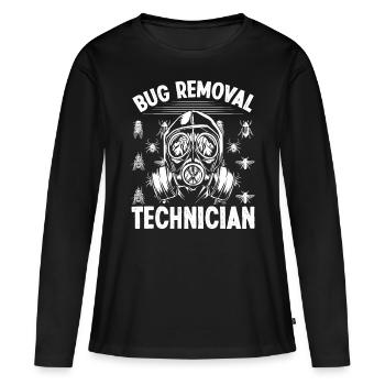 Pest Control Worker Animal Control Bug Killer - Frauen Premium Bio Langarmshirt - Schwarz - Vorne - Julia (174cm)