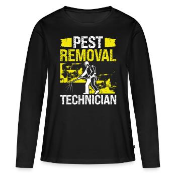 Pest Removal Technician Pest Control Worker Bugs - Frauen Premium Bio Langarmshirt - Schwarz - Vorne - Julia (174cm)