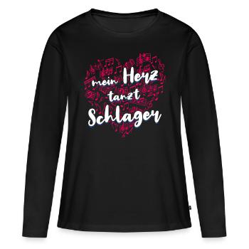 Fête de la musique folklorique Festival de village Ouftit Schlager allemand - T-shirt manches longues Premium bio Femme - noir - Devant - Julia (174cm)