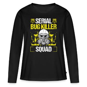 Pest Control Worker Bug Squad Animal Control - Frauen Premium Bio Langarmshirt - Schwarz - Vorne - Julia (174cm)