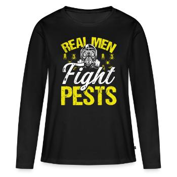 Pest Control Worker Real Men fight Pest Technician - Women's Premium Organic Long Sleeve Shirt - black - Front - Julia (174cm)