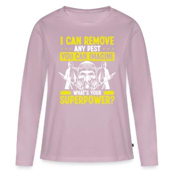 Pest Control Worker Pesticide Animal Control - Frauen Premium Bio Langarmshirt - Altrosa - Vorne - Julia (174cm)