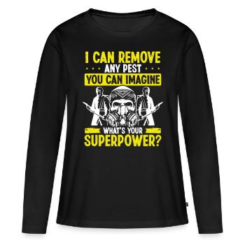 Pest Control Worker Pesticide Animal Control - Frauen Premium Bio Langarmshirt - Schwarz - Vorne - Julia (174cm)