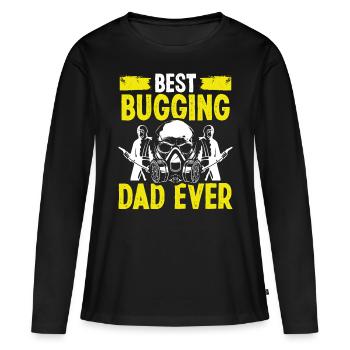 Pest Control Technician Dad Worker Papa - Frauen Premium Bio Langarmshirt - Schwarz - Vorne - Julia (174cm)