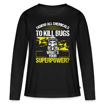 Pest Control Technician Chemical Animal Control - Frauen Premium Bio Langarmshirt - Schwarz - Vorne - Julia (174cm)