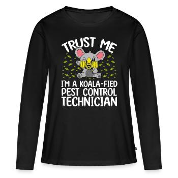 Pest Control Worker Animal Control Officer - Frauen Premium Bio Langarmshirt - Schwarz - Vorne - Julia (174cm)