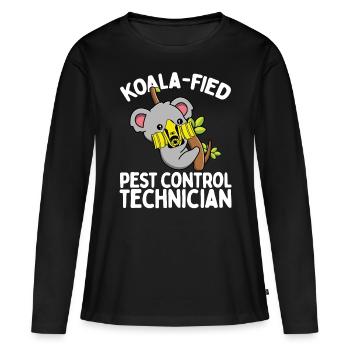 Pest Control Technician Koala Animal Officer - Frauen Premium Bio Langarmshirt - Schwarz - Vorne - Julia (174cm)
