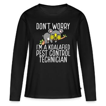 Koala Pest Control Technician Animal Control - Frauen Premium Bio Langarmshirt - Schwarz - Vorne - Julia (174cm)