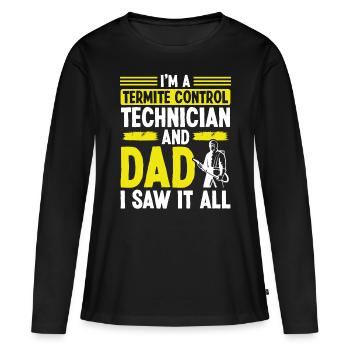 Temite Control Worker Dad Day Pest Worker Papa - Frauen Premium Bio Langarmshirt - Schwarz - Vorne - Julia (174cm)
