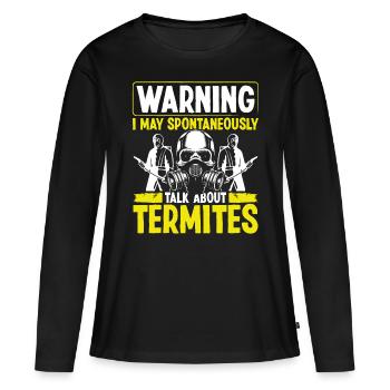 Termite Control Technician Pest Control Officer - Frauen Premium Bio Langarmshirt - Schwarz - Vorne - Julia (174cm)