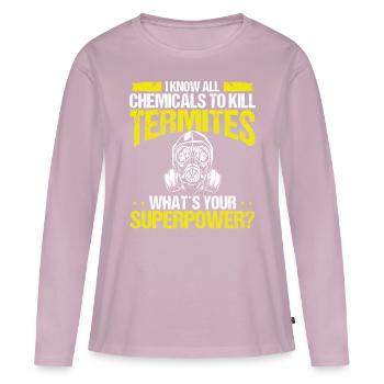 Termite Control Technician Pest Control Officer - Frauen Premium Bio Langarmshirt - Altrosa - Vorne - Julia (174cm)