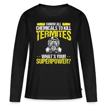 Termite Control Technician Pest Control Officer - Frauen Premium Bio Langarmshirt - Schwarz - Vorne - Julia (174cm)