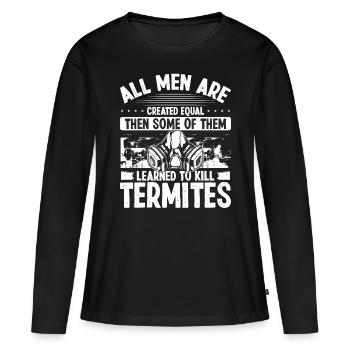 Termite Control Technician Pest Control Officer - Frauen Premium Bio Langarmshirt - Schwarz - Vorne - Julia (174cm)