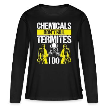 Pest Control Technician dont kill Termites I doPes - Frauen Premium Bio Langarmshirt - Schwarz - Vorne - Julia (174cm)