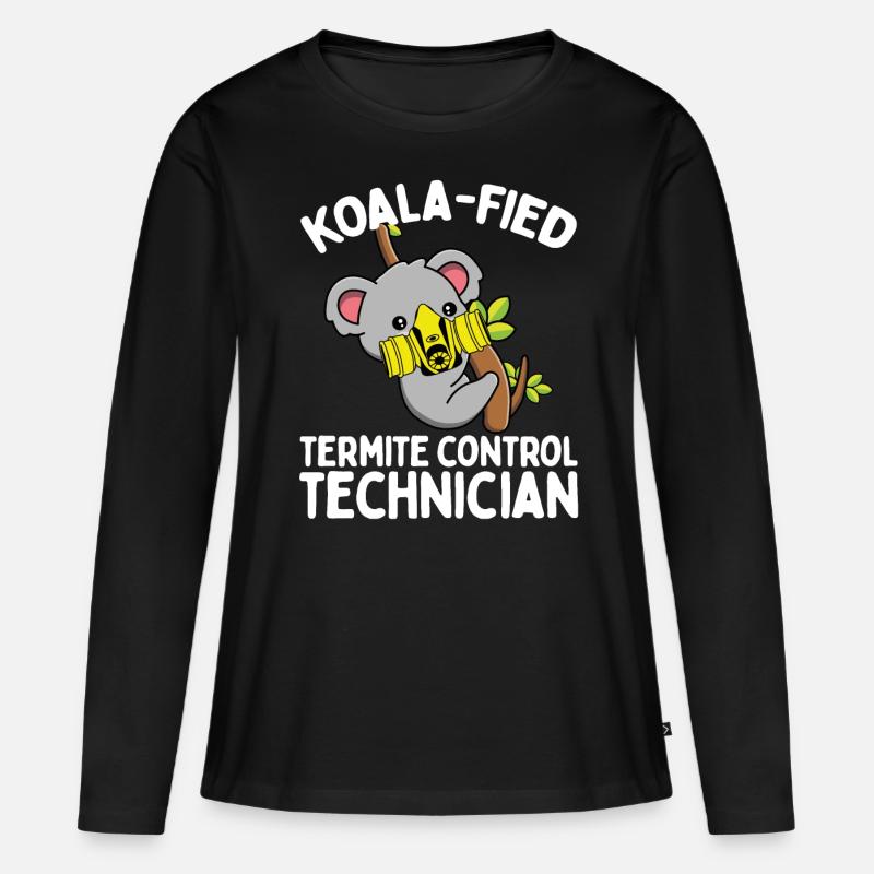 Termite Control Technician Pest Control Officer - Frauen Premium Bio Langarmshirt - Schwarz
