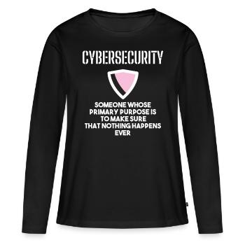 Cybersecurity - IT-Sicherheit Informatiker - Frauen Premium Bio Langarmshirt - Schwarz - Vorne - Julia (174cm)