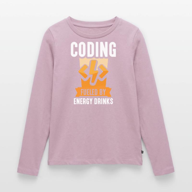Programmation avec Energydrinks Coding Coder T-shirt manches longues Premium bio Femme
