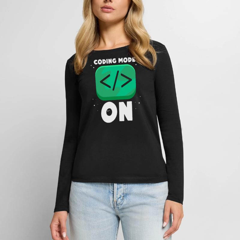 Programming Mode A Programmer Coding Coder Women's Premium Organic Long Sleeve Shirt
