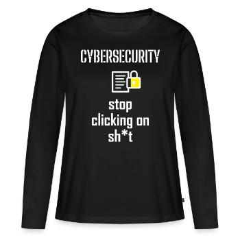 Cybersecurity - IT-Sicherheit Informatiker - Frauen Premium Bio Langarmshirt - Schwarz - Vorne - Julia (174cm)