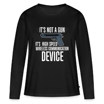 It's A High Speed Wireless Communication Device 3 - Frauen Premium Bio Langarmshirt - Schwarz - Vorne - Julia (174cm)