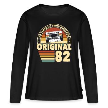 40th birthday born 1982 Original 1982 - Women's Premium Organic Long Sleeve Shirt - black - Front - Julia (174cm)