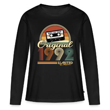 30th birthday born 1992 Original 1992 - Women's Premium Organic Long Sleeve Shirt - black - Front - Julia (174cm)
