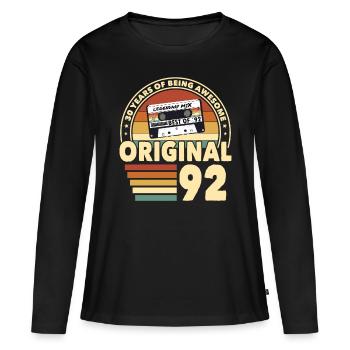 30th birthday born 1992 Original 1992 - Women's Premium Organic Long Sleeve Shirt - black - Front - Julia (174cm)