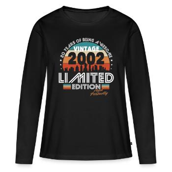 30th birthday vintage 1992 Aged Perfectly - Women's Premium Organic Long Sleeve Shirt - black - Front - Julia (174cm)