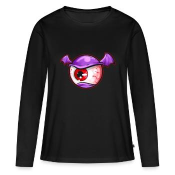 Un démon borgne un œil avec de minuscules ailes Costume - T-shirt manches longues Premium bio Femme - noir - Devant - Julia (174cm)