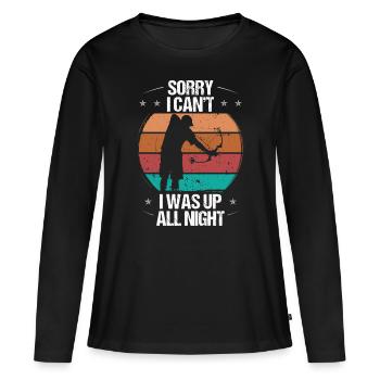 Bowfishing at Night I cant Bowfisher Bow Hunter - Women's Premium Organic Long Sleeve Shirt - black - Front - Julia (174cm)