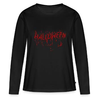 Effrayant Blood Splatter Costume Halloween - T-shirt manches longues Premium bio Femme - noir - Devant - Julia (174cm)