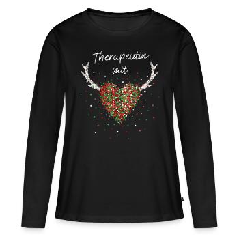 Therapeutin Therapie Psychologin Wichtelgeschenk - Frauen Premium Bio Langarmshirt - Schwarz - Vorne - Julia (174cm)