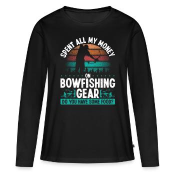 Bowfisher Je n’ai pas besoin d’argent Bowhunter Bowfishing - T-shirt manches longues Premium bio Femme - noir - Devant - Julia (174cm)
