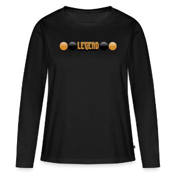 Sei eine Legende - Frauen Premium Bio Langarmshirt - Schwarz - Vorne - Julia (174cm)
