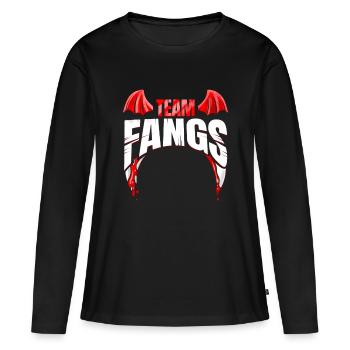 Team Fangs Vampire Horde Halloween - T-shirt manches longues Premium bio Femme - noir - Devant - Julia (174cm)