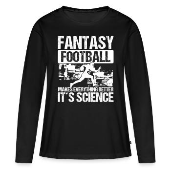 Fantasy Football Legend Team Science Championship - Frauen Premium Bio Langarmshirt - Schwarz - Vorne - Julia (174cm)