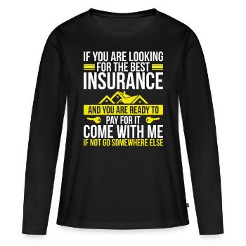 Insurance Agent House Broker Selling Insurance - Frauen Premium Bio Langarmshirt - Schwarz - Vorne - Julia (174cm)