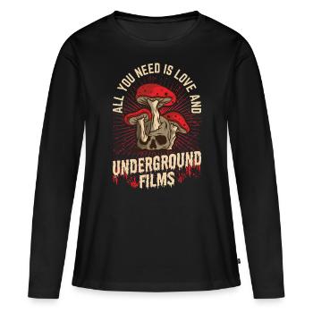 Film underground, Cinéma indépendant, Horreur - T-shirt manches longues Premium bio Femme - noir - Devant - Julia (174cm)