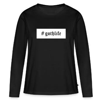 #gothlife gothique gothique - T-shirt manches longues Premium bio Femme - noir - Devant - Julia (174cm)