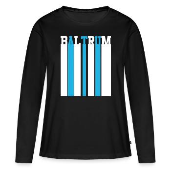 Nordsee Baltrum - Frauen Premium Bio Langarmshirt - Schwarz - Vorne - Julia (174cm)