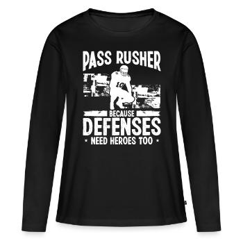Pass Rusher Defense Player D-Line Run Edge Rusher - Frauen Premium Bio Langarmshirt - Schwarz - Vorne - Julia (174cm)
