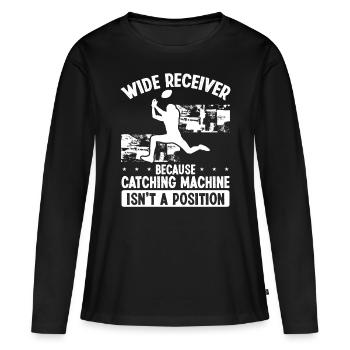 Wide Receiver Pass Catching Machine Football Team - Frauen Premium Bio Langarmshirt - Schwarz - Vorne - Julia (174cm)