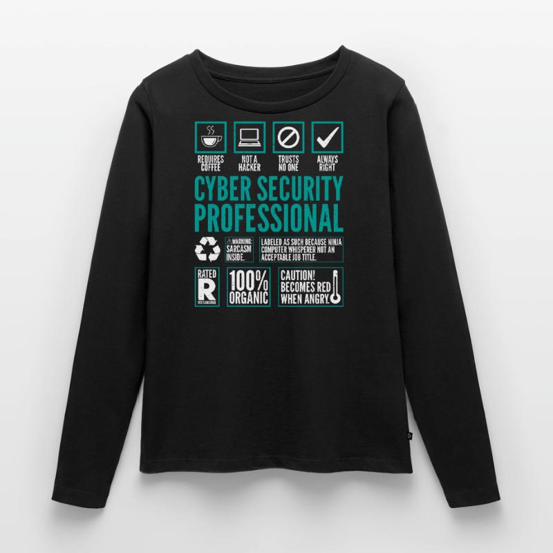 Cyber Security Professional Facts Coding Hacker Women's Premium Organic Long Sleeve Shirt