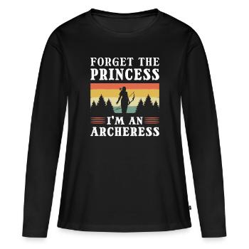 Bogenschiessen Bogenschütze Bogen Pfeil und Bogen - Frauen Premium Bio Langarmshirt - Schwarz - Vorne - Julia (174cm)