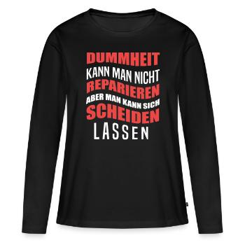 Scheidung - Frauen Premium Bio Langarmshirt - Schwarz - Vorne - Julia (174cm)