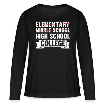 Middle School Graduation Junior High Graduation - Frauen Premium Bio Langarmshirt - Schwarz - Vorne - Julia (174cm)