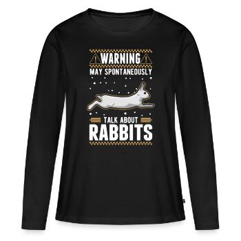 Lapin Lapin Lapin Lapin - T-shirt manches longues Premium bio Femme - noir - Devant - Julia (174cm)