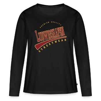 Ludwigshafen Allemagne College High School Style - T-shirt manches longues Premium bio Femme - noir - Devant - Julia (174cm)