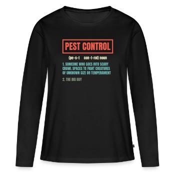 Schädlingsbekämpfungsexperte Bugs Exterminator - Frauen Premium Bio Langarmshirt - Schwarz - Vorne - Julia (174cm)